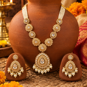 Kundan NECKLACE set with moti mala