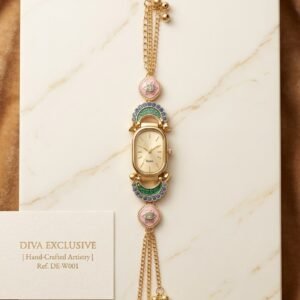 DIVA Exclusive Hand-Crafted Ethnic Enamel Watch Bracelet